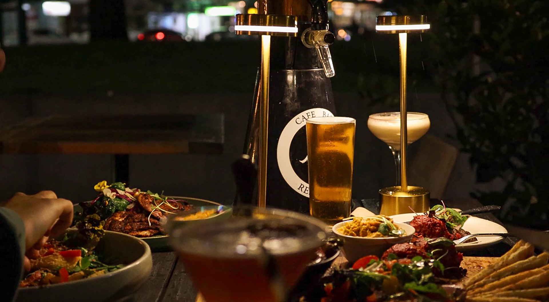 Evening table dining at Goat House